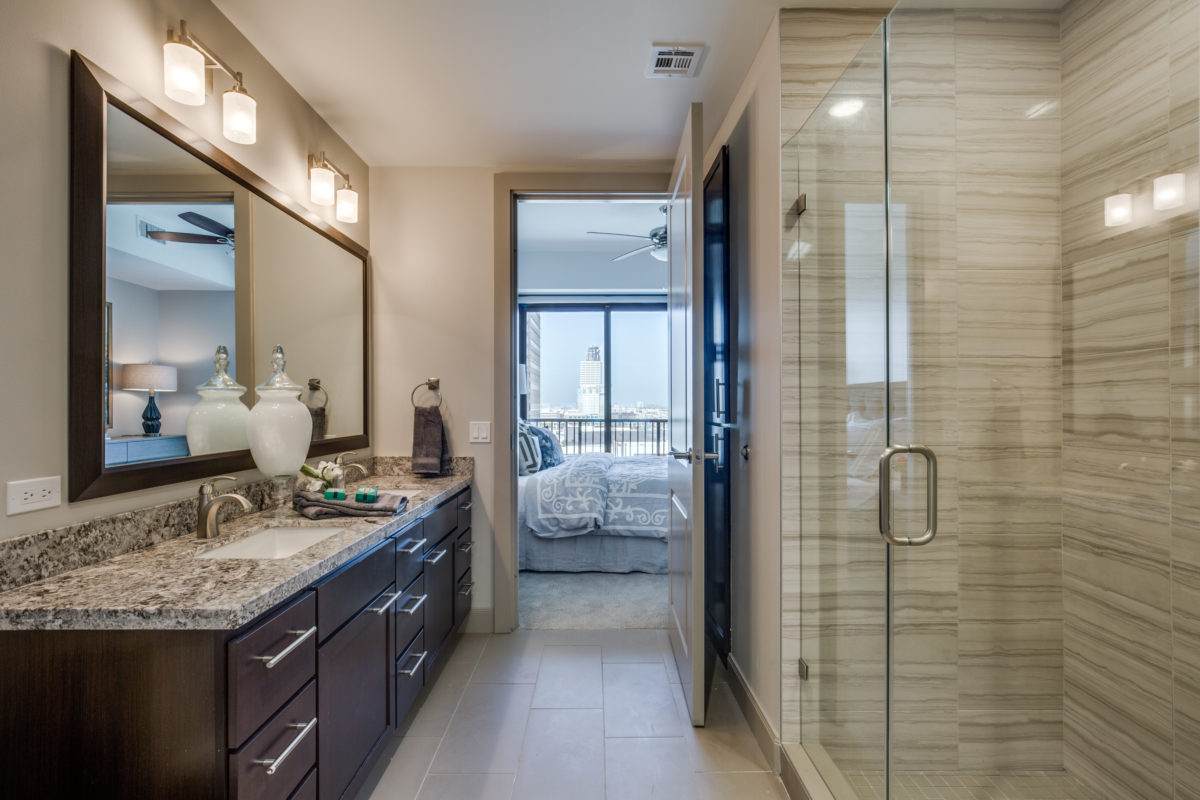 Master Bathroom at The McCarthy Apartments in Memorial City Houston